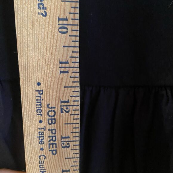 J. Crew Black Drop Waist Mixy Midi Dress A-Line Cotton Size L Romantic Classic - Picture 10 of 12